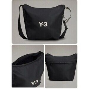 Y-3 SACOCHE JD2905 Black Tote Shoulder Strap Bag Yohji Yamamoto x adidas